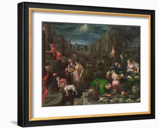 February, 1595-1600, (Oil on Canvas)-Leandro Da Ponte Bassano-Framed Giclee Print