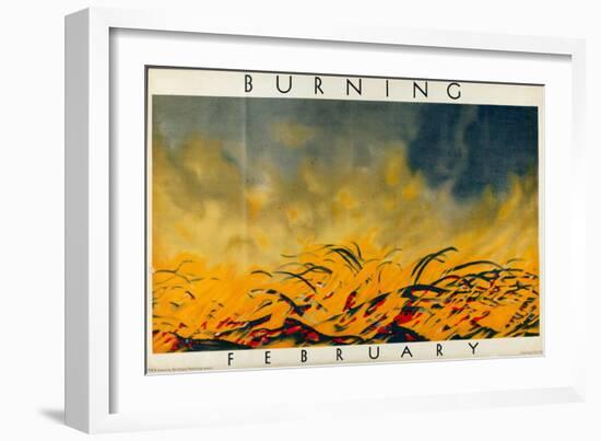 February - Burning-Harold Sandys Williamson-Framed Premium Giclee Print