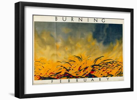 February - Burning-Harold Sandys Williamson-Framed Giclee Print