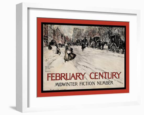 February Century, Midwinter Fiction Number-Everett Shinn-Framed Art Print