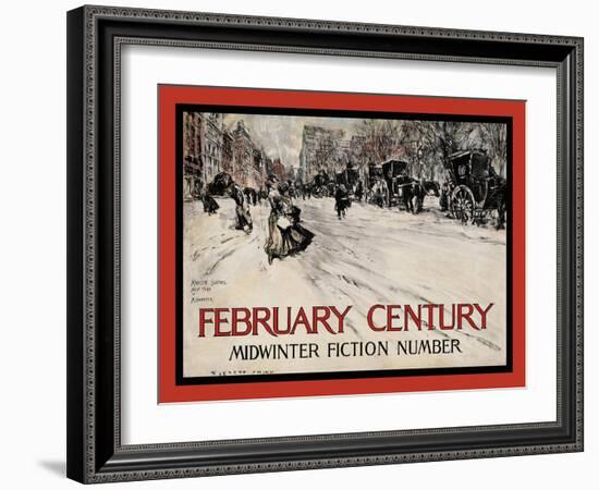 February Century, Midwinter Fiction Number-Everett Shinn-Framed Art Print