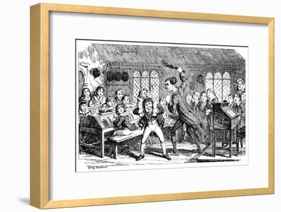 February - Cutting Weather, 1839-George Cruikshank-Framed Giclee Print