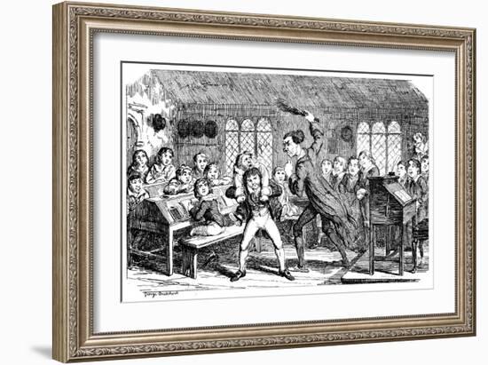 February - Cutting Weather, 1839-George Cruikshank-Framed Giclee Print