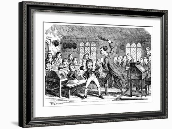 February - Cutting Weather, 1839-George Cruikshank-Framed Giclee Print