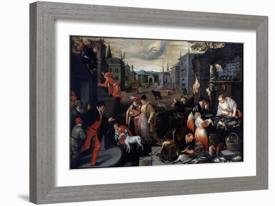 February (From the Series the Seasons), Late 16th or Early 17th Century-Leandro Bassano-Framed Giclee Print