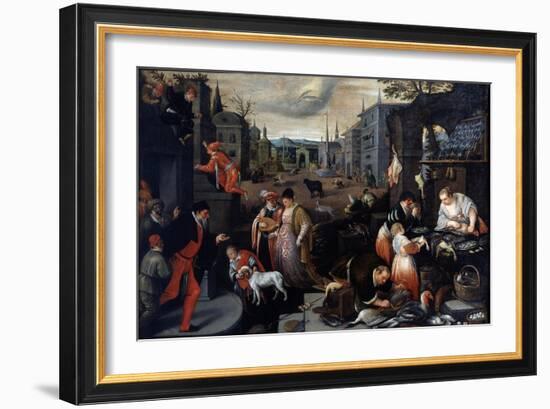 February (From the Series the Seasons), Late 16th or Early 17th Century-Leandro Bassano-Framed Giclee Print