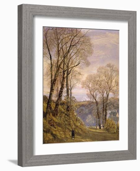 February in the Isle of Wight, 1866 (W/C on Paper)-John Brett-Framed Giclee Print