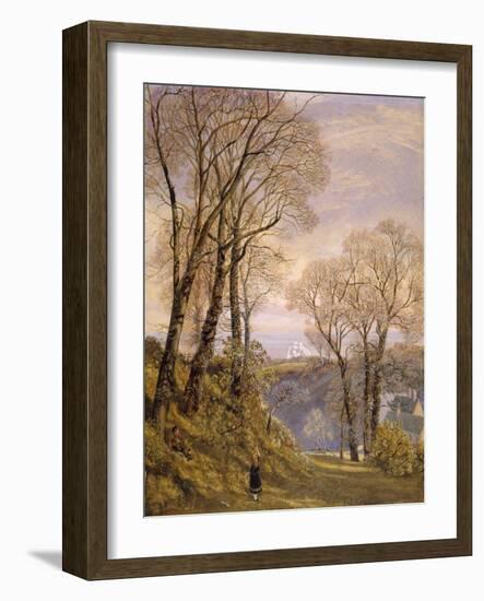 February in the Isle of Wight, 1866 (W/C on Paper)-John Brett-Framed Giclee Print