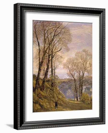 February in the Isle of Wight, 1866 (W/C on Paper)-John Brett-Framed Giclee Print