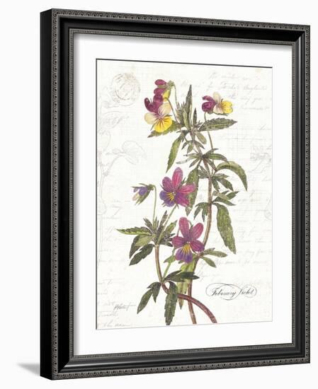 February Violet on White-Katie Pertiet-Framed Art Print