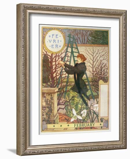 February-Eugene Grasset-Framed Giclee Print