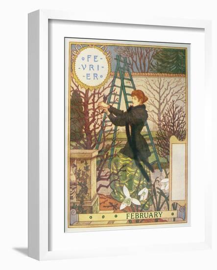 February-Eugene Grasset-Framed Giclee Print