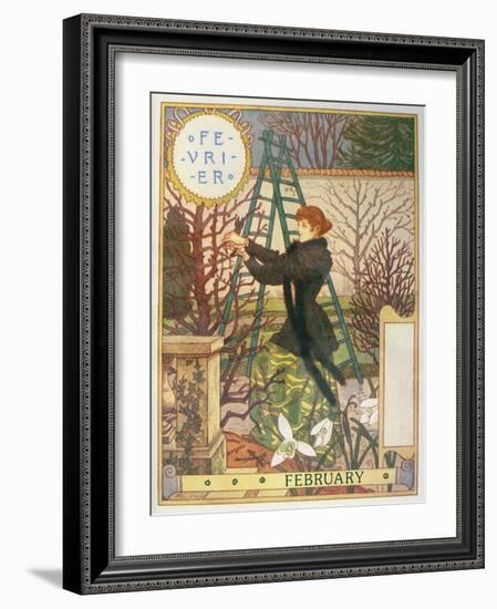 February-Eugene Grasset-Framed Giclee Print