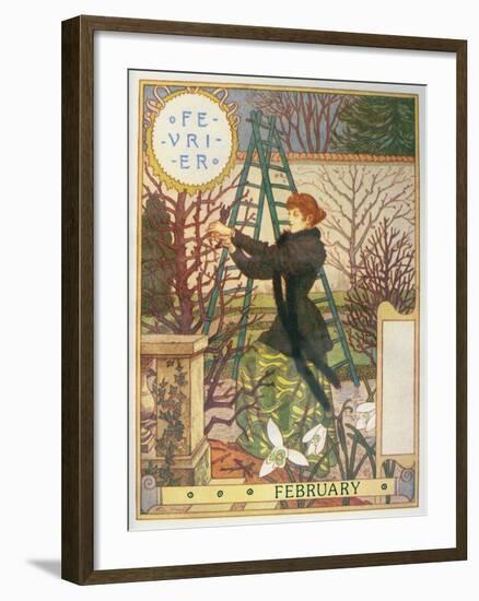 February-Eugene Grasset-Framed Giclee Print