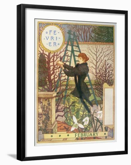 February-Eugene Grasset-Framed Giclee Print