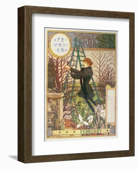 February-Eugene Grasset-Framed Giclee Print