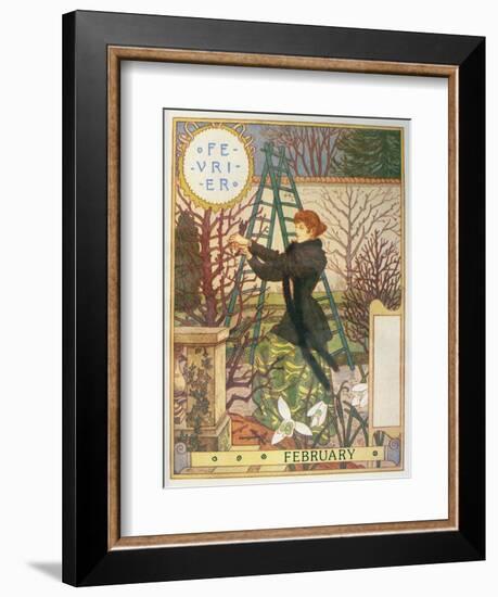 February-Eugene Grasset-Framed Giclee Print