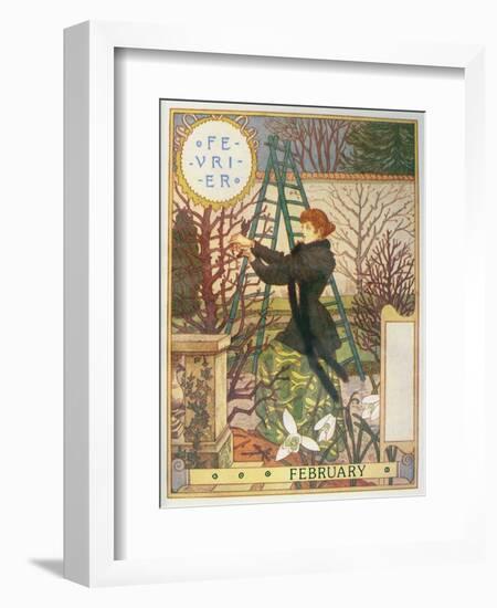 February-Eugene Grasset-Framed Giclee Print