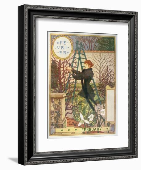 February-Eugene Grasset-Framed Giclee Print