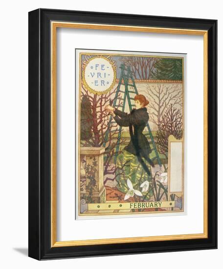February-Eugene Grasset-Framed Giclee Print