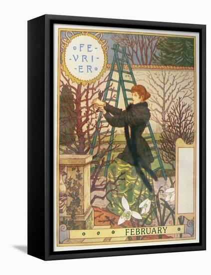 February-Eugene Grasset-Framed Premier Image Canvas