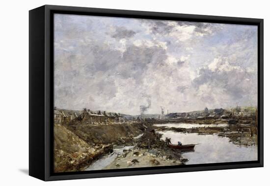 Fecamp, L'Arriere-Port En Construction, 1883-Eugène Boudin-Framed Premier Image Canvas