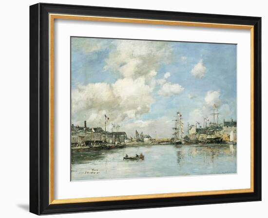 Fecamp, the Basin, 1892-Eugène Boudin-Framed Giclee Print