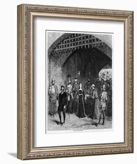 Feckenham Offering Lady Jane Grey a Pardon on Her Way to Trial, 1553-George Cruikshank-Framed Giclee Print