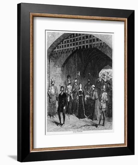 Feckenham Offering Lady Jane Grey a Pardon on Her Way to Trial, 1553-George Cruikshank-Framed Giclee Print