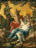 Putti Playing, Detail of Frescoed Ceiling-Fedele Fischetti-Mounted Giclee Print