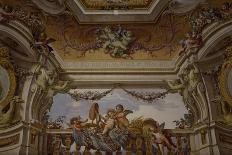 Putti Playing, Detail of Frescoed Ceiling-Fedele Fischetti-Mounted Giclee Print