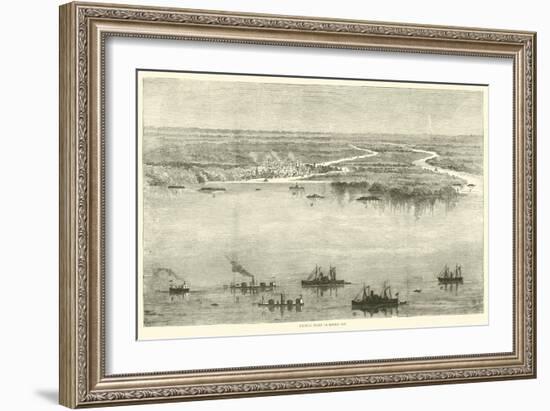 Federal Fleet in Mobile Bay, August 1864-American School-Framed Giclee Print