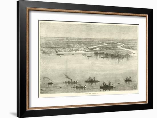 Federal Fleet in Mobile Bay, August 1864-American School-Framed Giclee Print