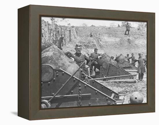 Federal Siege Guns, Yorktown, Virginia, During the American Civil War-Mathew Brady-Framed Premier Image Canvas