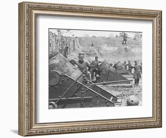 Federal Siege Guns, Yorktown, Virginia, During the American Civil War-Mathew Brady-Framed Giclee Print