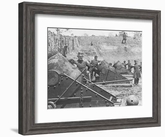 Federal Siege Guns, Yorktown, Virginia, During the American Civil War-Mathew Brady-Framed Giclee Print