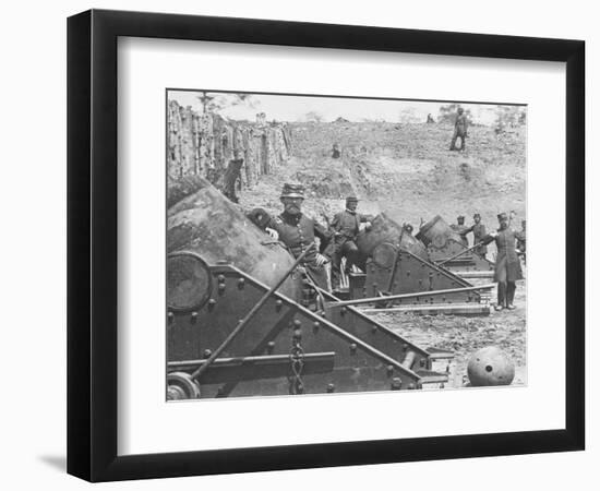 Federal Siege Guns, Yorktown, Virginia, During the American Civil War-Mathew Brady-Framed Giclee Print