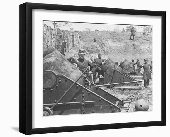 Federal Siege Guns, Yorktown, Virginia, During the American Civil War-Mathew Brady-Framed Giclee Print