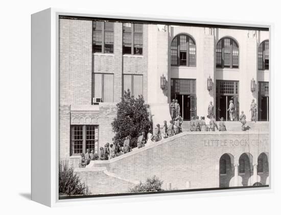 Federal Troops Escorting African American Students into School During Integration-Ed Clark-Framed Premier Image Canvas