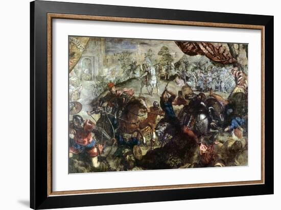 Federico I Gonzaga Relieving the City of Legnano in 1478, 1579-Jacopo Robusti Tintoretto-Framed Giclee Print