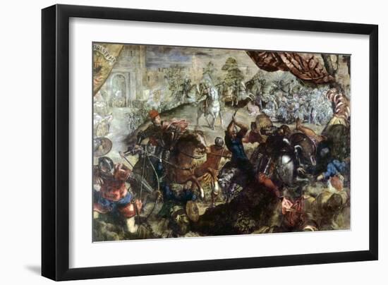 Federico I Gonzaga Relieving the City of Legnano in 1478, 1579-Jacopo Robusti Tintoretto-Framed Giclee Print