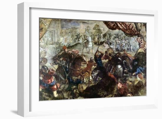 Federico I Gonzaga Relieving the City of Legnano in 1478, 1579-Jacopo Robusti Tintoretto-Framed Giclee Print