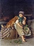 Girl with Dog-Federico Mazzotta-Premier Image Canvas