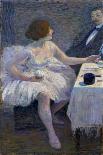 Reading Al Fresco - Woman on the Balcony; Lettura Al Fresco - Donna Al Balcone-Federigo Zandomeneghi-Framed Giclee Print