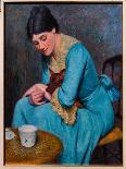 Looking in the Mirror, 1895 (Oil on Canvas)-Federigo Zandomeneghi-Giclee Print