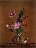 Bouquet of Flowers with a Butterfly, 1820, Watercolour by Count Fyodor Tolstoy (1783 ? 1873). Russi-Fedor Petrovich Tolstoy-Giclee Print