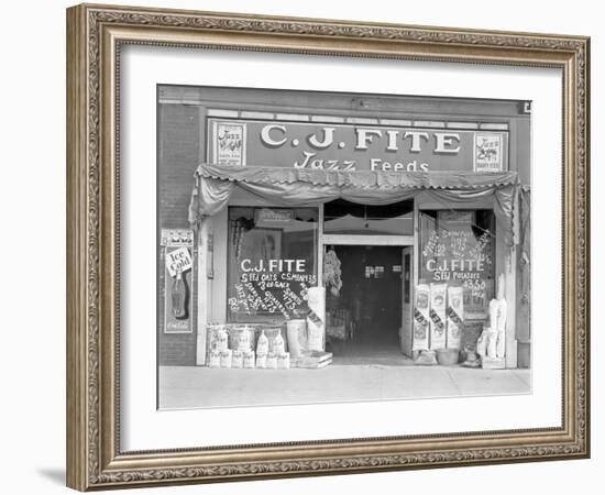 Feed store front, Alabama, 1936-Walker Evans-Framed Photographic Print