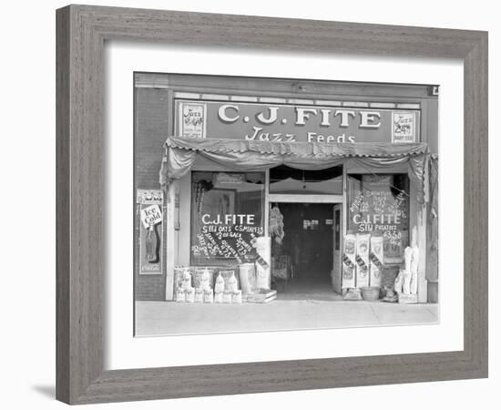 Feed store front, Alabama, 1936-Walker Evans-Framed Photographic Print