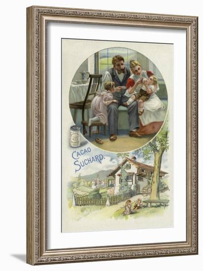 Feeding a Young Child Suchard Cocoa-null-Framed Giclee Print