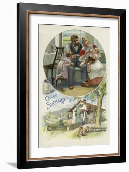 Feeding a Young Child Suchard Cocoa-null-Framed Giclee Print